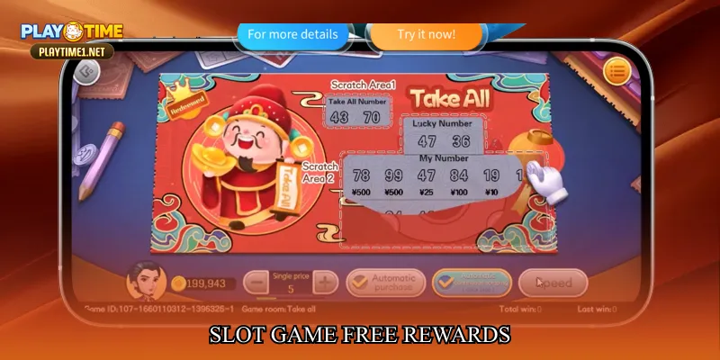 Slot game free rewards